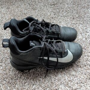 Nike Black and Silver Cleats